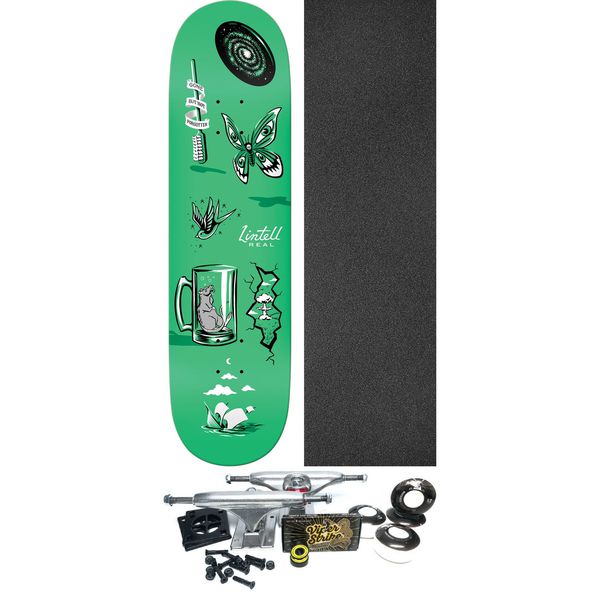 Real Skateboards Harry Lintell Revealing Skateboard Deck - 8.28" x 31.7" - Complete Skateboard Bundle